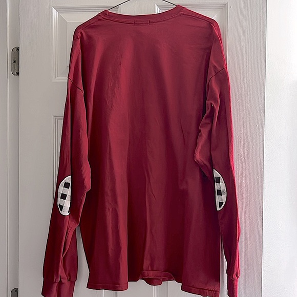 GAMEDAY COUTURE 🥶 100% COTTON BURGUNDY RED LONG SLEEVE GRAPHIC TSHIRT Women XXL - Picture 3 of 5